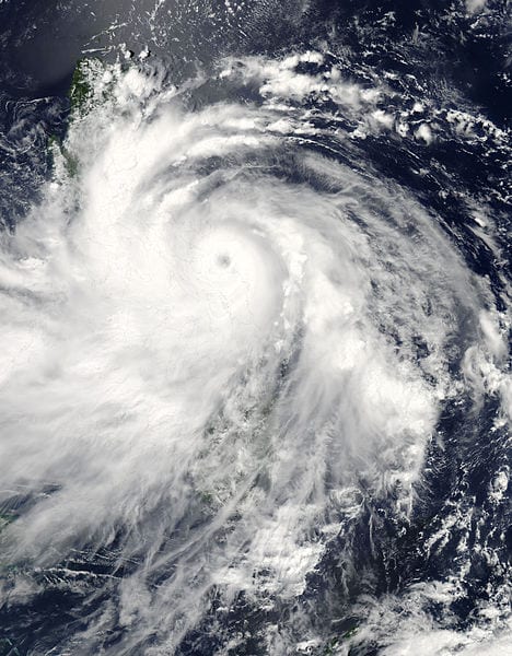 "Typhoon Rammasun, Jul 15th 2014, By National Aeronautics and Space Administration (http://1.usa.gov/1jM2tvk) [Public domain], via Wikimedia Commons